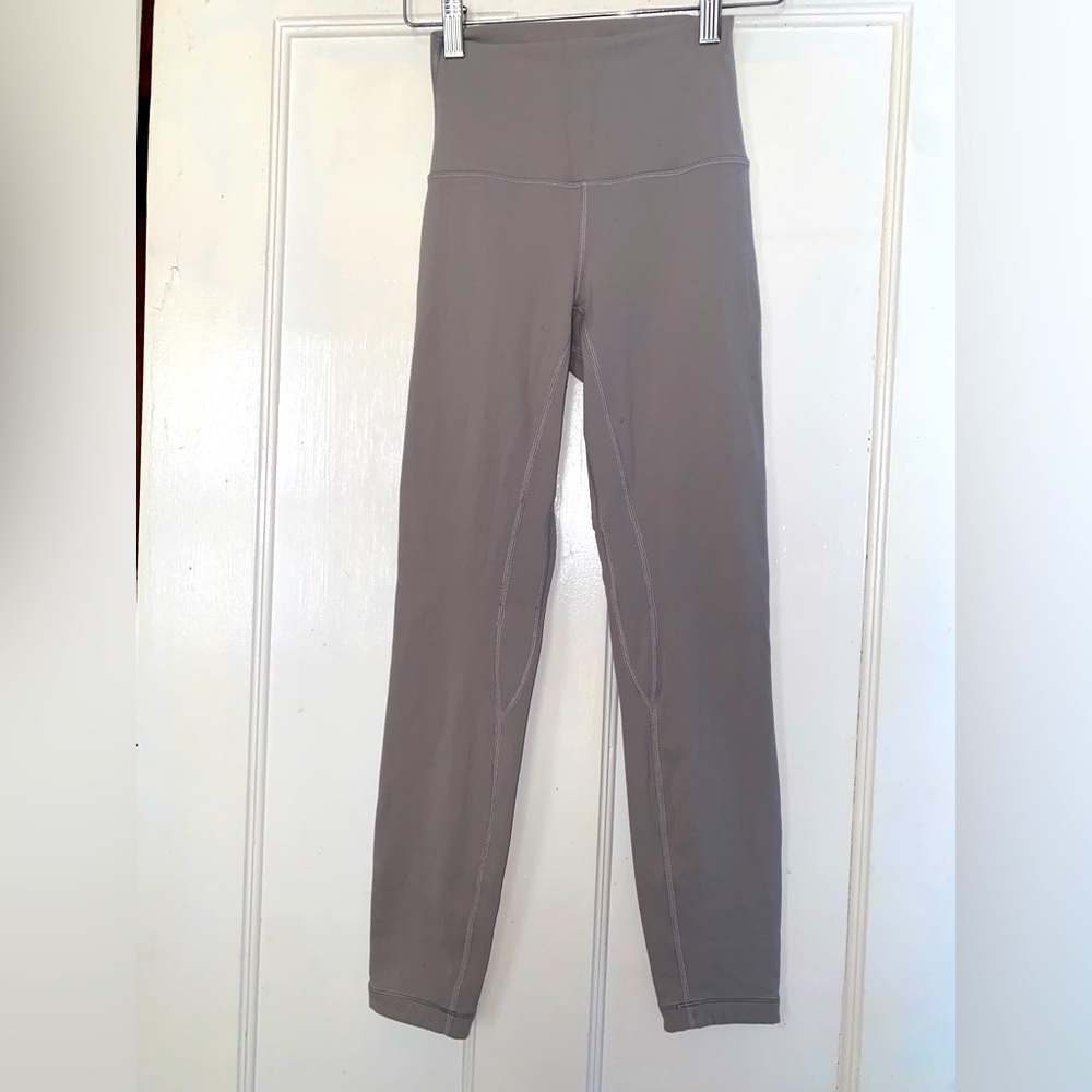 Gray High-Waisted Leggings